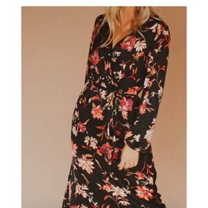 If She Loves Antonia Dress Floral Maxi Long Sleeve Dress SzS # 5